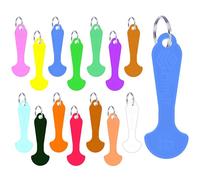15 Pack Removable Plastic Shopping Trolley Tokens with Keychains - Coin Release Tool for Supermarket Carts By Print It