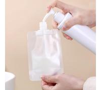 15 Pack Reusable Refillable Travel Squeeze Pouches, 3 Sizes Leakproof Stand-Up Spout Bags, TSA Approved Toiletry Pouches for Shampoo Lotion Cosmetics, 30ml 50ml 100ml