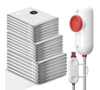 15 Pack Reusable Vacuum Storage Bags for Travel with USB Pump - Airline Approved Space Saving Compression Bags for Clothes - Luggage Organiser Set for Suitcases, Holidays and Business Trips