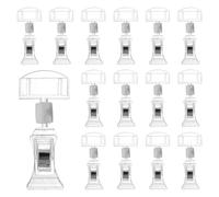 15 Pack Rotatable Sign Holder Clip Clear Plastic Price Tags Labels | Swivel Price Tag Display Stand, Retail Label Holder Clips for Supermarket, Shop, Basket, Shelf - Rotating Merchandise Clip