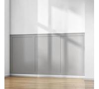 15-Pack Shaker Wall Panelling Kit - MDF 3D Panel Style With 10 Full-Length & 5 Half-Length Slats (100cm & 50cm) - Paintable Accent Kit for a Stylish Design