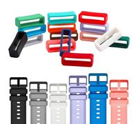 15-Pack Silicone Fastener Rings Holder, Secure Loop Clip for Watch Strap Compatible with Magic Band+ MagicBand 2.0 and All Magic Bands, Multi-Color Anti-Slip Security Accessories for Magic Band