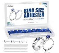 15-Pack Silver Ring Size Adjuster & Reducer,Invisible Sizer Set for Loose Rings,2 Styles 6 Sizes Spiral & 3 Sizes Metal Guard, Stop Rings from Falling Off for Men and Women