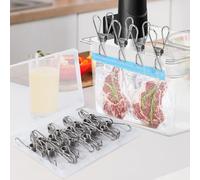 15 Pack Sous Vide Cooking Clips for Immersion Circulator, Sous Vide Weights Clamp Compatible with All Kinds of Sous Vide Cookers & Containers, Keep Bags Submerged, Food Grade Stainless Steel