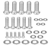 15 Pack TV Mount Hardware Kit, VESA TVMount Screws, Universal TVMounting Hardware Kit, Vesa Screw TVStand Screw Stainless for TV and Monitor Mounts Bracket Fixing Stainless Steel Screws Washers