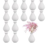 15 Pack White Ceramic Bud Vases, Matte Mini Vases for Wedding Centrepieces
