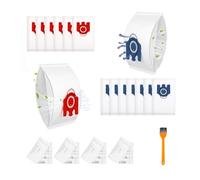 15 Packs C3 Hoover Bags Compatible with Miele Hoover Bags for Miele FJM Vacuum Bag, for Classic C1, Complete C3, S2, S5, S8, S400, S600, S2, S5, S8 Series, 4 Motor Filters & 4 AirClean Filters