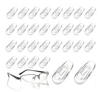 15 Pairs Silicone Nose Pads for Glasses, Push-in Anti Slip Pads, Stop Glasses Slipping Down Nose, Fits Regular, Sunglasses & Reading Glasses, Spectacle Nose Pads, Nose Pads for Glasses