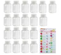 15 PCS 100ml Juice Bottles with Label, Reusable Shot Bottles with Lids