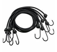 15 Pcs 12 inch Mini Bungee Cords with Hooks, Short Black, 5mm Thickness Weather Resistant Tie Down Strap, Use for Camping, Tents, Holding Wire and Hoses