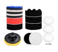 15 Pcs 3 Inch Car Polishing Pads for Drill, Buffing Polishing Woolen Waxing Foam Car Buffing Pads Kit, Buffer Drill Attachment for Cordless Screwdrivers Machines