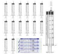 15 Pcs 30ml Syringe for Liquid, Plastic No Needle Syringe with Cap