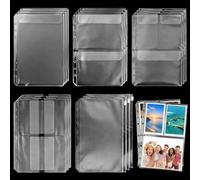 15 Pcs A5 Binder Pockets,6-Hole Clear Zipper Folders for 6-Ring Binder, Waterproof Planner Inserts Document Sleeves,Premium PVC Page Protectors for A5 Notebook Inserts,Planners,Loose Leaf Storage