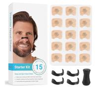 15 Pcs Anti-Snoring Equipment,Intake Breathing Nose Magnets,Anti-Snoring Sleep Nasal Strips,Intake Breathing Nasal Strip for Home,Travel, Hotels,Business Trips and Cars-Suitable for Both Men and Women