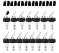 15 Pcs Automatic Measured Liquor Bottle Pourers Quick Shot Spirit Dispenser 1oz/30ml with Dust Caps Wine Pourer Spouts for Drink Alcohol Wine Cocktail Home Bar Bartending Tools