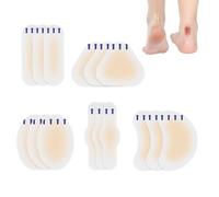 15 Pcs Blister Plasters - Gel Guard Invisible Blister Plasters, Hydrocolloid Gel Blister Bandages, Waterproof Blister Protector, Blister Cushion Pads (5 Shapes)