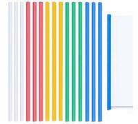 15 Pcs Book Binder,Slide Binders A4,Colorful Plastic Paper Binder Spine Bars Kit Durable Document Binding Presentation Covers Clips Replacement Accessories Set for School,Office,Meeting Room（5 Colors）