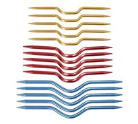 15 PCS Cable Needles for Knitting, Colorful Knitting Needles Set Double Pointed Crooked Twist Curved Curved Needle Hand Knit Tool Stitch Holders Cable Crooked Needle