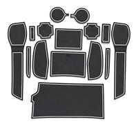 15 Pcs Car Door Slot Pad for Nis-san Qashqai J11 2017-2019, Interior Door Dust-Proof Non-Slip Pad Rubber Storage Mats Cup Holder Pad Interior Accessories,Black