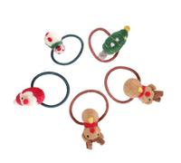 15 Pcs Christmas Hair Ring Felt Elastic Ponytail Holder for Season | Festive Themed Accessory, Secure Stay-in-place Hold, Elegant Cloth Design for Ponytails and Costume Matching