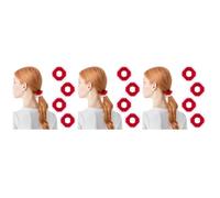15 Pcs Christmas Hair Scrunchies Velour Elastic Ties for Thick Hair | Reusable Machine Washable Red and White Set, Festive Office Wear and Parties, Stays in Place