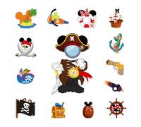 15 Pcs Cruise Door Magnets Pirate Theme Cute for Cruise ship, Door, Cabinet, Fridge, Car, White board, Christmas Decorations Halloween Decorations Outdoor Indoor