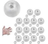 15 Pcs DIY Stress Ball Making Kit, Blank Skins Empty Fidget Pressure Balls for Sensory & Stress Relief, Lid & Glue Included (5 cm)