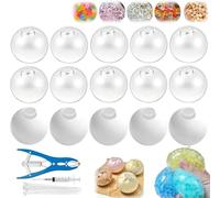 15 Pcs DIY Stress Ball Making Kit,Squishy Maker Machine with Clear TPR Skins with Expander & Vacuum Tool,Squishy Maker Kit,Sensory Stress Relief Toys,Creative Craft Gift for Kids and Adults