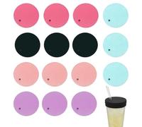 15 Pcs Drink Covers Anti Spike Reusable Cup Protectors | Elastic Fabric Cup Covers with Sip Opening for Bar Club Night Out, Dust & Insect Protection