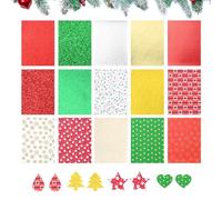 15 Pcs Faux Leather Sheets Colored DIY Leather Fabric Crafts Different Pattern Fine Glitter Texture Litchi Faux Leather for Sewing Bows and Earrings Quilting Making (Color C)