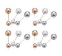 15 Pcs Faux Pearl Brooch Pins Fashion Sweater Shawl Clips Vintage Shirts Pin Collar Safety Pin Clothing Dresses Decoration Brooches
