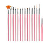 15 pcs Fine Paint Brush Set, Cake Decorating Brushes Food Paint Brush Fondant Sugar DIY Tools Set Sugar Watercolor Art Paint Brushes Face Paint Brushes Model Paint Decorating Brushes（Pink）
