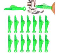 15 Pcs Fish Mouth Sewing Machine Needle Threader, Plastic Threaders, Automatic Fish Mouth Needle Threader Tool, Easy Threading Sewing Accessories for Craft and DIY (Green)