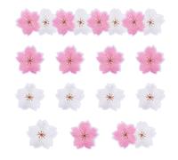 15 Pcs Flower Iron on Patches for Clothing, Sakura Embroidered Applique Patches, Floral Clothing Repair Applique Aesthetics Embroidery Applique Patches, Sew On Iron On Patch