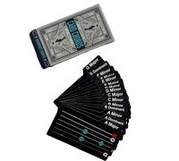 15 PCS Guitar Chord Cards, Essential Chord Chart Set for Beginners, Portable Guitar Learning Tool, Acoustic Guitar Accessories with Circle of Fifths, Guitar Chord Presser and Bass Guitar Chords