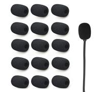 15 PCS Headset Microphone Covers Foam, Microphone Foam Cover, Microphone Protector, Handheld Mic Foam Windshield for Gaming Headsets, Streaming, Zoom Calls