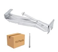 15 Pcs Hidden Gutter Hangers 5 Inch - Aluminum Gutter Brackets with Pre-Inserted Screw Clip Style for Sagging Rain Gutters, Heavy Duty Gutter Fasteners for Gutter Repair.