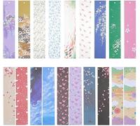 15 pcs Japanese Replace Ceramic Wind Chime Catcher Tassels Random 15 PVC Cards, Replacement Wind Catcher Accessories for Japanese Cast Iron Wind Chimes, 1.6" x 7.9"