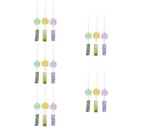 15 Pcs Japanese Style Glass Wind Chime Simple Balcony Indoor Decor