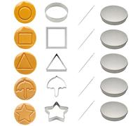15 Pcs Korean Sugar Cake Mold Set,Cookie Mold Set,Korean Game,Use for DIY Snack Making with Many Shapes of Tools Suitable for Family Activities and Cultural Experience