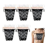 15 Pcs Lady Lace Clip-On Mock Camisole Bra Insert Overlay Modesty Panel Vest for Women Overlay Modesty Panel Vest for Women Black, White, Beige