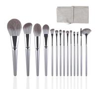 15 PCS Makeup Brushes Eye Concealer Brush Premium Synthetic Eyeshadow Brushes Professional Foundation Brush for Contouring Concealer Foundation Powder Eye Shadows Blush with Cosmetic Bag