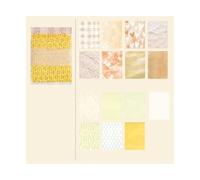 15 Pcs Mesh Collage Material Pack, Mixed Texture Non-Stick Journal Papers, DIY Scrapbooking Supplies for Writing Drawing Scrapbooking(Yellow)