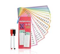 15 Pcs Multiplication Tables for Kids,with 2 Dry Erase Pens,times Tables Games,times Tables Flash Cards,table Math,maths Learning Pop Card Chart,for Maths Cards for Children (multiplication, One Size)