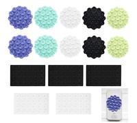 15 Pcs Multipurpose Phone Holder, Rectangle Round Silicone Suction Cup for Mobile Phones, Non Slip Suction Phone Case for Car, Suction Cup Phone Holder Compatibility Most Mobile Phones(Multicolor)