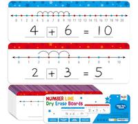 15 PCS Number Line Dry Erase Boards, Double Sided Writable and Erasable Board-0-10 on One Side & 0-20 on Other Side Math White Board for Kids, Students, Classroom and Home (12” x 4”)
