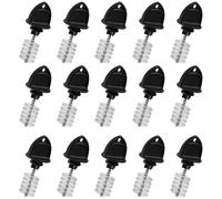15 Pcs Nylon Beer Tap Brush Plugs Draft Beer Faucet Cleaning Brushes Fit Snugly Into The Stout Brew Accessories for Restaurant Home Party Bar, Dustproof Black