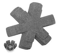 15 Pcs Pan Protectors for Stacking - Thicker 3 Sizes Adjustable Separators, Non-Slip Pot Dividers Pads for Protecting and Separating Pots and Pans