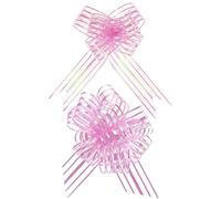 15 Pcs Pink Bows for Gift Wrapping, Large Pink Pull Bows for Gift Wrapping, 6.3 Inch Organza Ribbon Bow Set for Present Baskets Wedding Christmas Valentine's Day Birthday Party Decoration