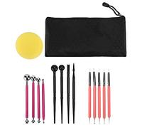 15 Pcs Polymer Clay Modeling Tools Set, Multipurpose Sculpting Carving Kit, Professional Pottery Supplies with Silicone Knife and Stainless Steel Bars, for Craft Projects Like Clay